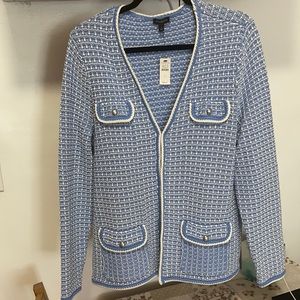 Baby blue Talbots jacket, size L with tags.